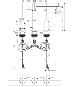 Смеситель Axor Uno 45133990
