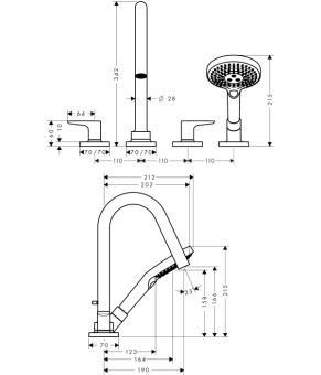 Смеситель Axor Citterio M 34454310