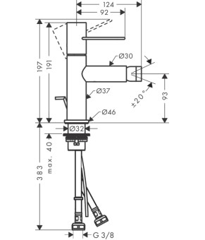 Смеситель Axor Uno 38211250