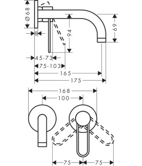 Смеситель Axor Uno 38121300