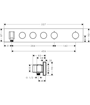 Смеситель Axor ShowerSelect 18356990