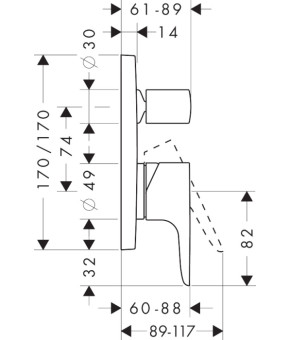 Смеситель Axor Citterio M 34425820