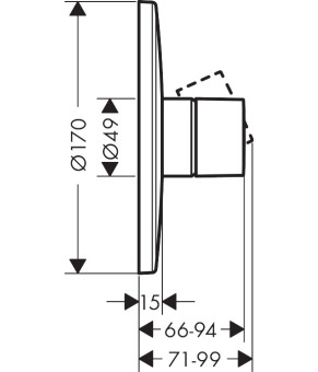 Смеситель Axor Uno 45605990
