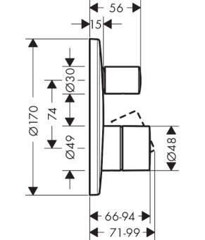 Смеситель Axor Uno 45405140