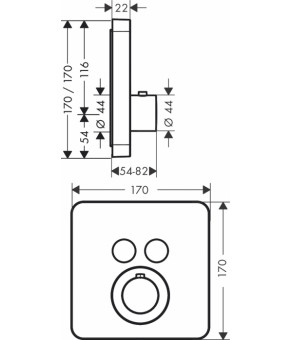 Смеситель Axor ShowerSelect 36707820