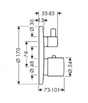 Смеситель Axor Uno 38720990