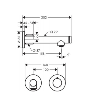 Смеситель Axor Uno 45112300