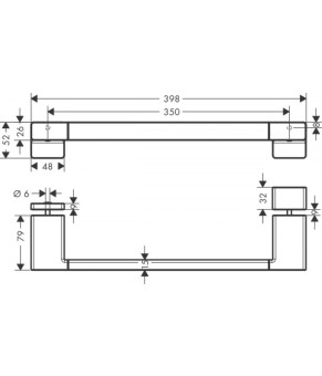 Ручка для девой двери Hansgrohe Addstoris 41759140