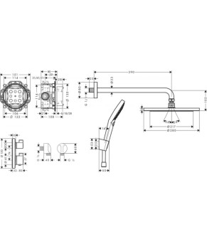 Душевая система Hansgrohe Croma Ecostat S 280 27961670