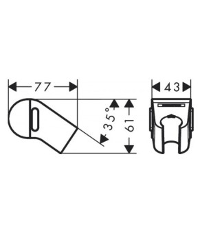 Держатель лейки Hansgrohe Wallstoris 27917670