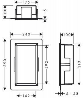 Настенная ниша Hansgrohe XtraStoris Original 56057700