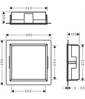 Настенная ниша Hansgrohe XtraStoris Original 56061670