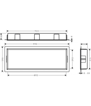 Настенная ниша Hansgrohe XtraStoris Original 56067700
