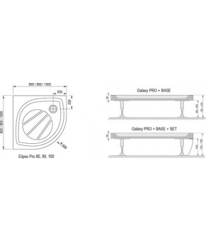 Поддон Ravak Elipso Pro-80 XA234401010