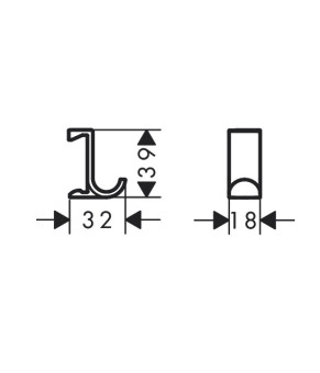 Крючок Hansgrohe Wallstoris 27914670