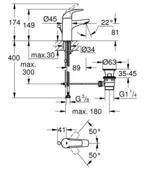 Смеситель Grohe Start Curve 23805000