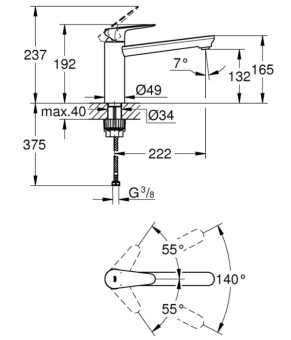 Смеситель Grohe Start Curve 31717000