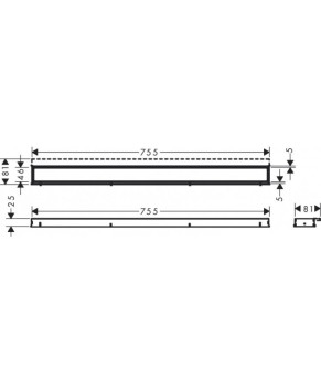 Верхняя часть Hansgrohe RainDrain Match 56038700