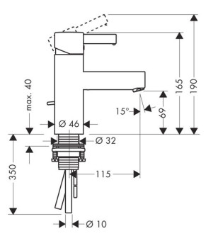 Смеситель Axor Steel 35002800