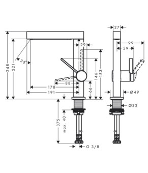 Смеситель Hansgrohe Finoris 76060000