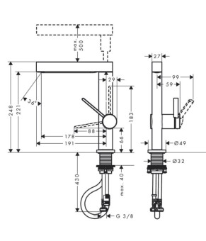 Смеситель Hansgrohe Finoris 76063000