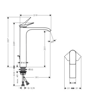 Смеситель Hansgrohe Vivenis 75040000