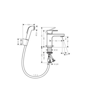 Смеситель Hansgrohe Vernis Shape 71216000