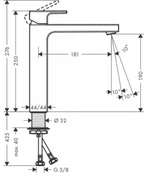Смеситель Hansgrohe Vernis Shape 71591670