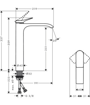 Смеситель Hansgrohe Vivenis 75042000