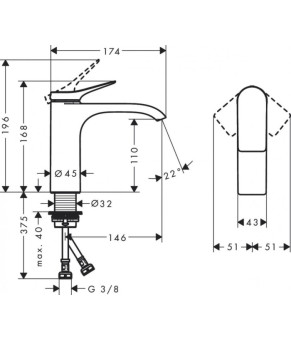 Смеситель Hansgrohe Vivenis 75022000