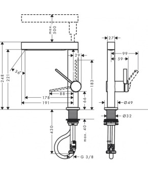 Смеситель Hansgrohe Finoris 76063700