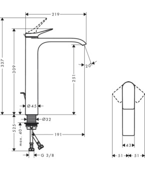 Смеситель Hansgrohe Vivenis 75040700