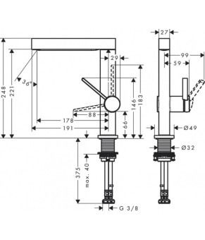 Смеситель Hansgrohe Finoris 76060670