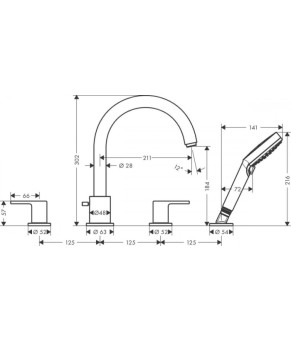 Смеситель Hansgrohe Vernis Shape 71459670