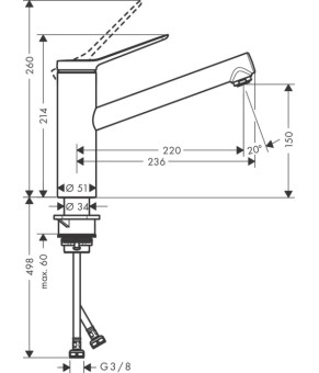 Смеситель Hansgrohe Zesis M33 74802000
