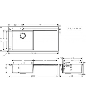 Мойка Hansgrohe S71 S718-F450 43332800