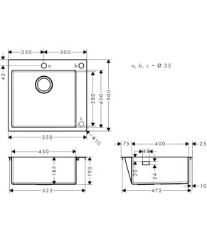 Мойка Hansgrohe S71 S712-F450 43305800