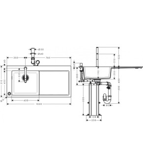 Мойка Hansgrohe C51 C51-F450-12 43228000