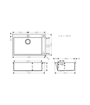 Мойка Hansgrohe S71 S712-F660 43308800