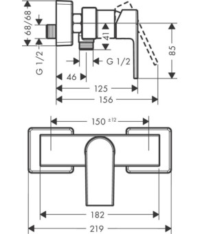 Смеситель Hansgrohe Vernis Shape 71650000