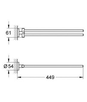Держатель для полотенца Grohe Essentials 40371AL1