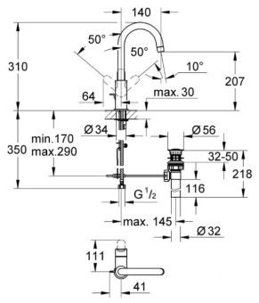 Смеситель Grohe BauEdge 23093000