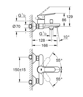 Смеситель Grohe BauEdge 23605000