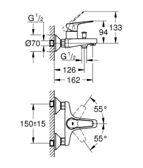 Смеситель Grohe BauFlow 23601000