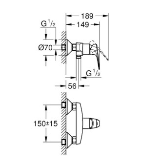 Змішувач Grohe BauFlow 23632000