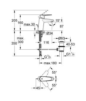 Смеситель Grohe Eurodisc Cosmopolitan 3319020E