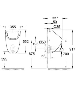 Писсуар Grohe Bau Ceramic 39439000