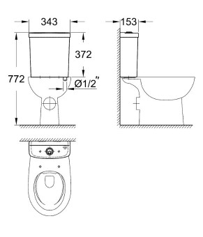 Бачок Grohe Bau Ceramic 39436000