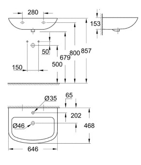 Раковина Grohe Bau Ceramic 39420000