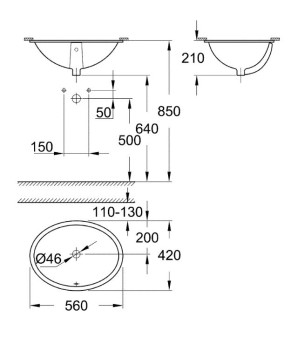 Раковина Grohe Bau Ceramic 39423000